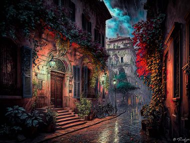 Roman Street Scene During a Thunderstorm 2022