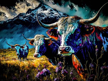 Colorful Mountain Cows 2023