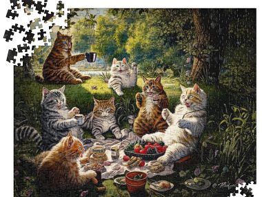 Tea at the Park Jigsaw puzzle